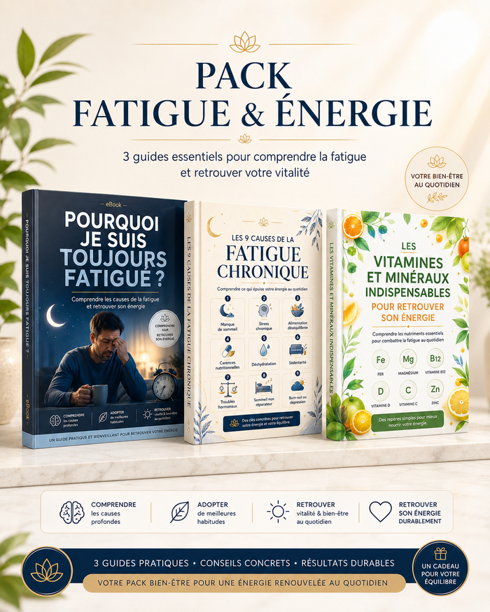 Couverture du Pack Fatigue Essentiel — 3 guides PDF